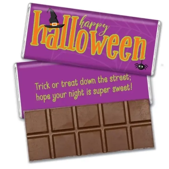 Halloween Candy Party Favors Belgian Chocolate Bars - Purple image {4}