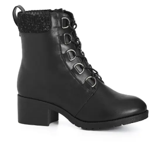 Women's WIDE FIT Briella Ankle Boot - black | AVENUE image {5}