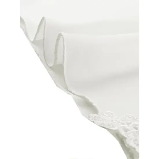 Allegra K Women's Satin V-Neck Lace Cami Mini Pajama Dress image {5}