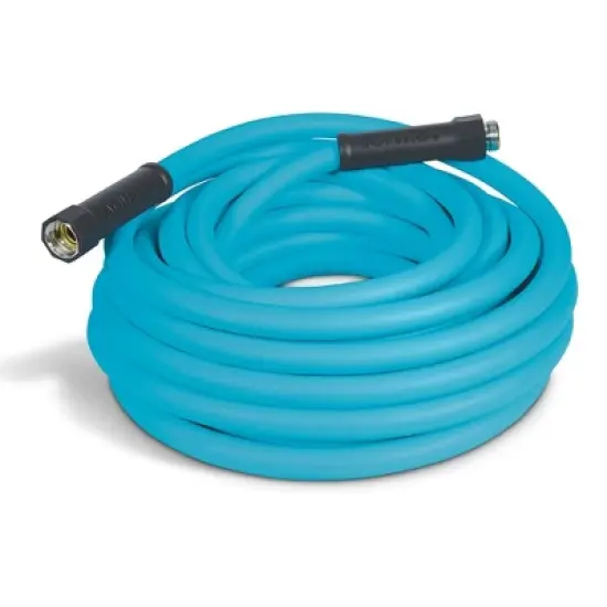 Aqua Joe 50' Professional Grade Garden Hose with Dual Swivel Grenade Grips, Kink-Free and Abrasion Resistant Flexible Hybrid Polymer, AJPGH50-PRO image {6}