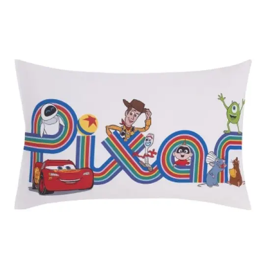 Disney Choose Happy Pixar Friends Multi-Colored 4 Piece Toddler Bed Set image {4}