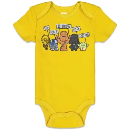 Star Wars C-3PO Chewbacca R2-D2 Baby Mix N' Match Zip Up Sleep Play Coverall Bodysuit Jogger Pants and Hat 4 Piece Outfit Set Newborn  image {2}