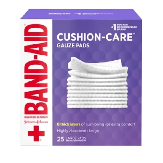 Band-Aid 4x4 Gauze Pads - 25ct image {9}