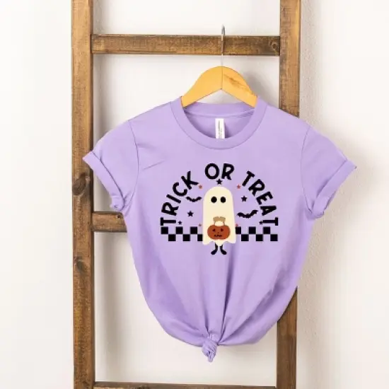The Juniper Shop Trick Or Treat Ghost Kids Short Sleeve Tee image {3}