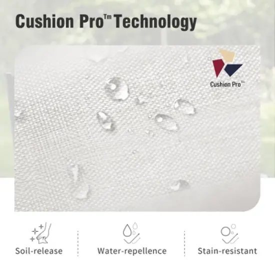 Captiva Designs Outdoor Half-Moon Sectional Patio Conversation Sets with 2 Round Table for Garden, Poolside, Balcony, Backyard image {10}