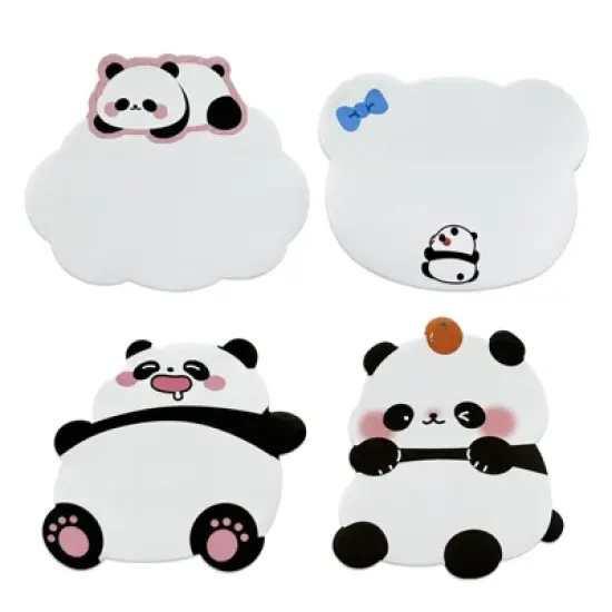 Wrapables Cute Panda Sticky Notes, Adhesive Memo Notepads for Home, Office, Work (Set of 8) image {7}