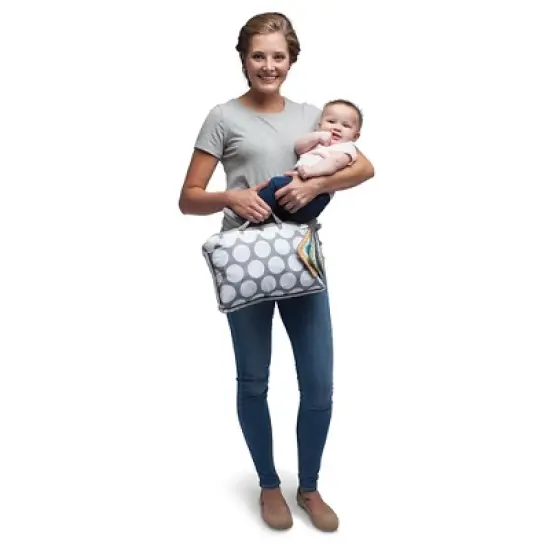 Boppy Preferred Shopping Cart and Restaurant High Chair Cover - Gray Jumbo Dots image {12}