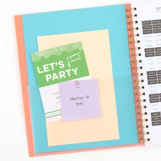 Cambridge 2024 Planner 11.125"x9.375" Weekly/Monthly Apricot Orange image {5}