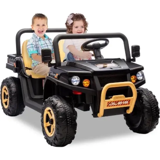 24v Ride On Dump Truck, 2 Seater Electric Ride On Car Toy with Shovel, Bluetooth, Remote Control, Music, LED Lights for Boys & Girls image {8}