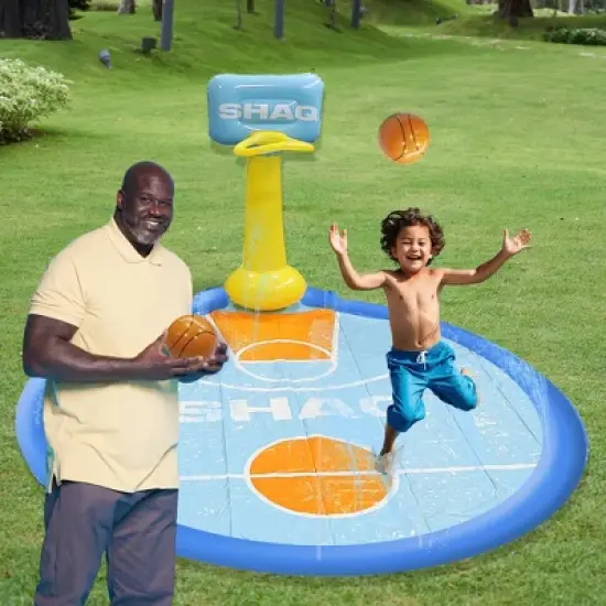 SHAQ Basketball Sprinkler Mat Splash Pad for Kids image {4}