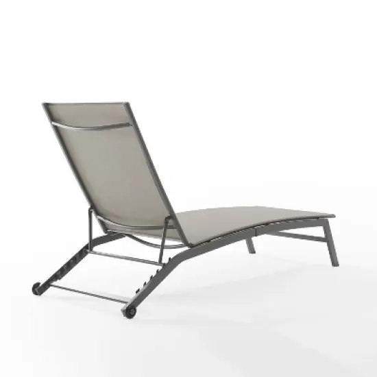 Weaver Outdoor Sling Chaise Lounge: Adjustable, UV & Rust-Resistant - Crosley image {7}