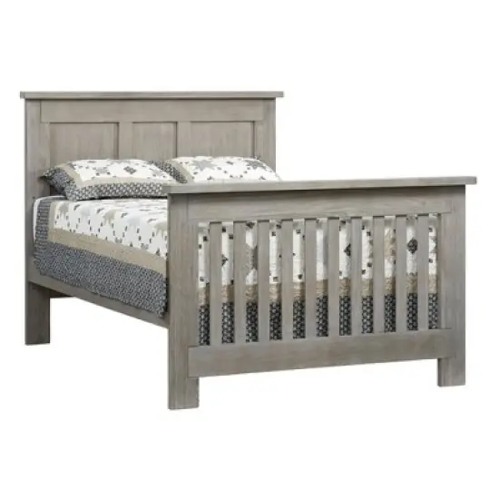 SOHO BABY Hanover Full-Size Bed Conversion Kit - Oak Gray image {1}