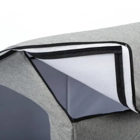 Pet Life Hush Puppy Electronic Heating and Cooling Smart Collapsible Dog and Cat House - Gray image {2}