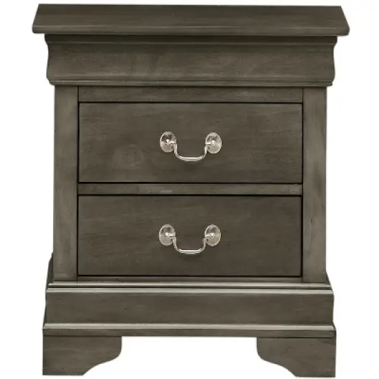 Passion Furniture Louis Philippe 2-Drawer Nightstand (24 in. H X 22 in. W X 16 in. D) image {14}