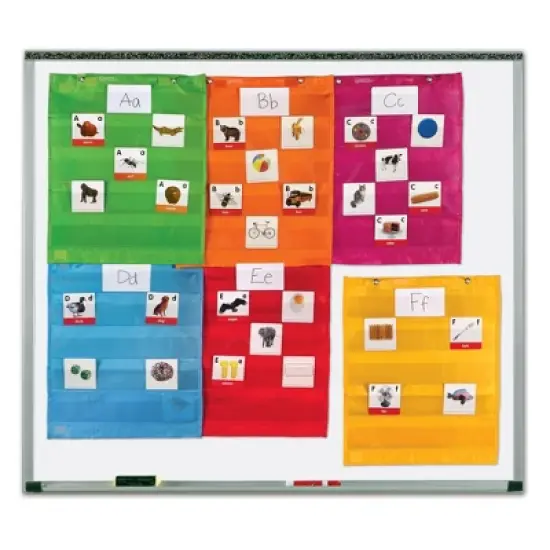 Learning Resources Magnetic Pocket Chart Squares, Classroom/Teacher Organizer, Various Colors, All Grades, Set of 6 image {3}