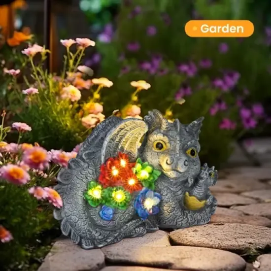 Gigalumi Solar-Powered Dragon Garden Statue with Lights, Perfect for Outdoor Decor, Ideal Gift for Women, Housewarming & Birthday image {5}