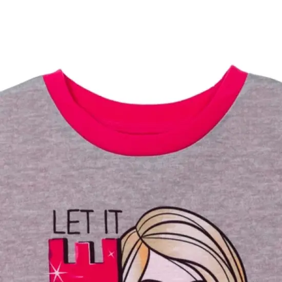 Barbie Girls Pullover Pajama Shirt and Pants Sleep Set Little Kid to Big Kid image {8}