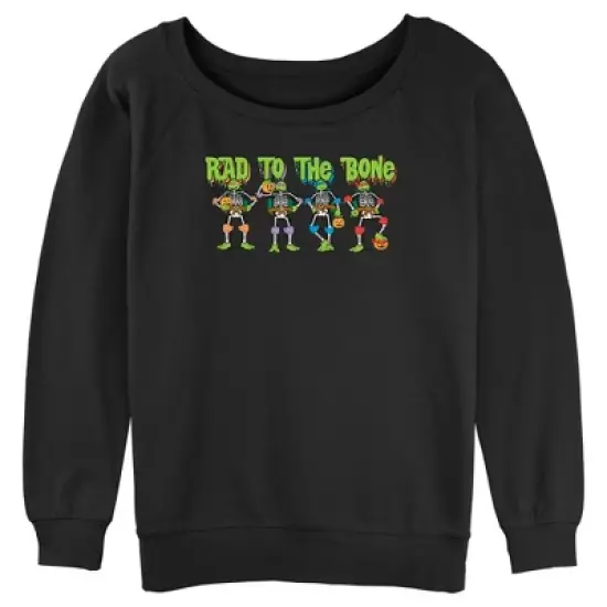 Junior's Teenage Mutant Ninja Turtles Halloween Rad to the Bone Sweatshirt image {3}