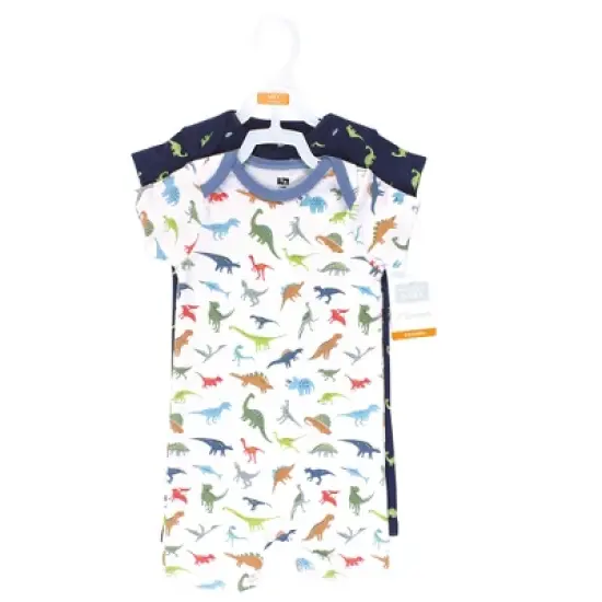 Hudson Baby Infant Boy Cotton Rompers, Dino image {1}
