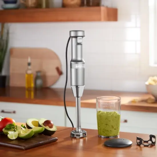 KitchenAid Corded 3-Speed Hand Blender Contour Silver: Immersion Handheld Blender, Dishwasher-Safe, 180W image {3}