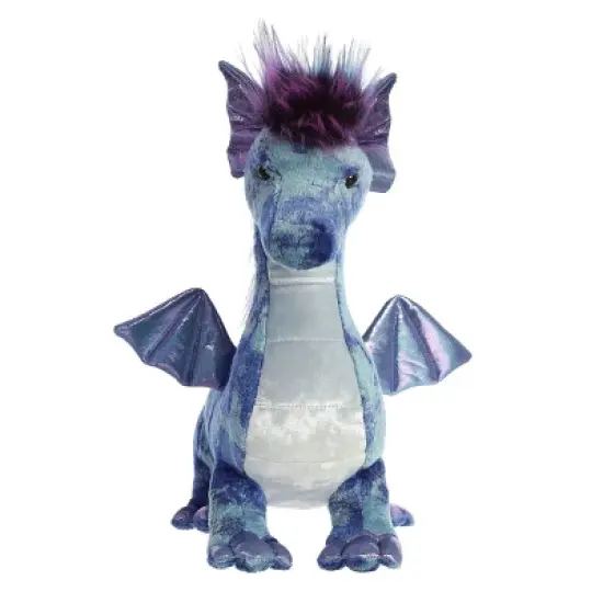 Aurora Luxe Boutique 17" Zion Dragon Blue Stuffed Animal image {1}
