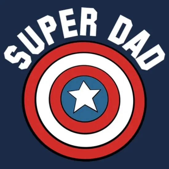 Men's Marvel Super Dad Captain America Shield T-Shirt image {1}