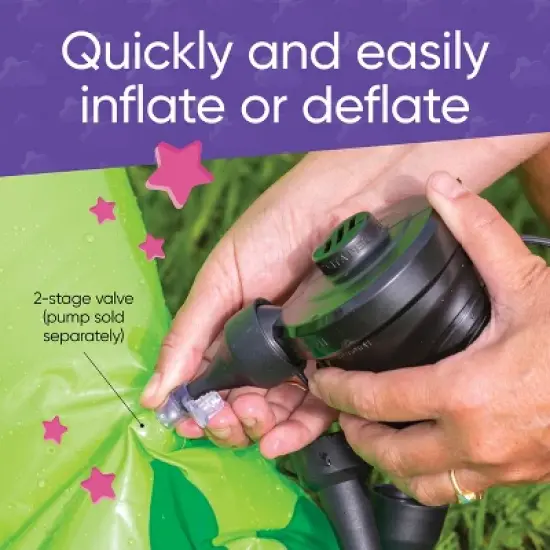 HearthSong Gigantic 7 Foot Inflatable Dino Sprinkler for Outdoor Active Water Play image {4}