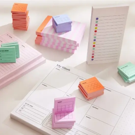 Noted by Post-it White Lined Notes with Colored Dots, Sticky Notes: 100 Sheets, 2.9x5.7", To-Do & Grocery List image {6}