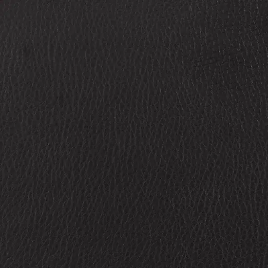 Simple Relax Round Leatherette Upholstered Ottoman, Black image {2}