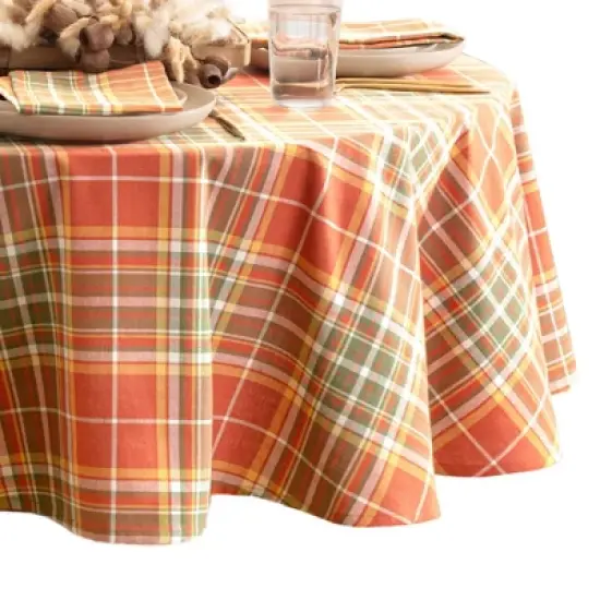 Elrene Hawley Plaid Harvest Cotton Tablecloth - Elrene Home Fashions image {4}