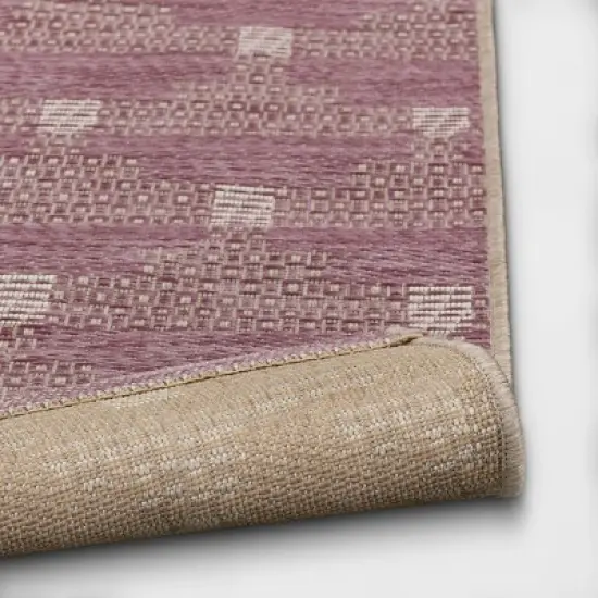 Modern Tile Outdoor Rug Pink - Threshold&trade; image {2}