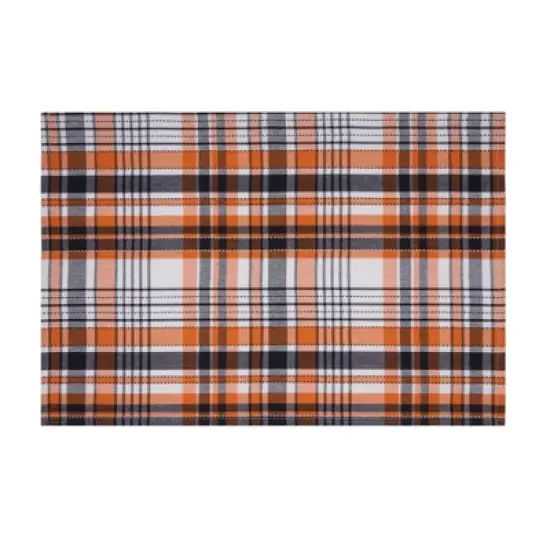 C&F Home Zelda Orange and Black Plaid Halloween Kitchen Towel image {2}