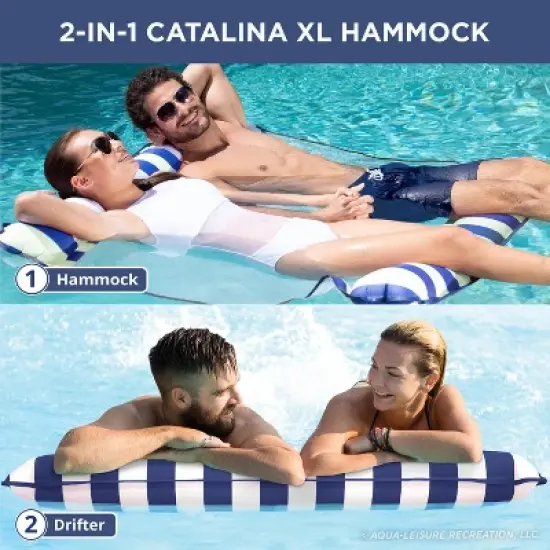 Aqua Leisure 2 Person Catalina Hammock Water Floats and Inflatables - Navy image {2}