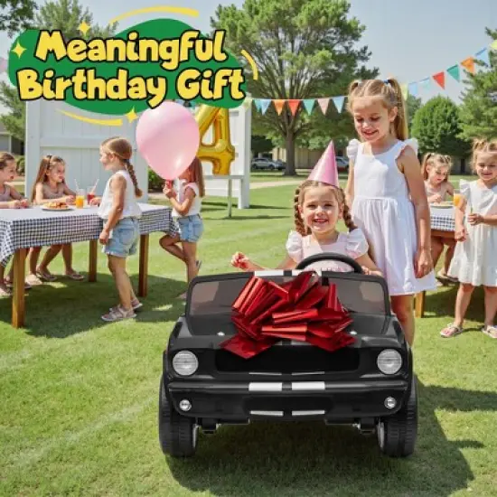 Joyracer Shelby 4WD 24 Volt Ride on Toys Cars for Kids, 2 Seats Electric Car with Remote Control, LED Lights, Music, Horn, Bluetooth, USB, Kids Gift image {10}