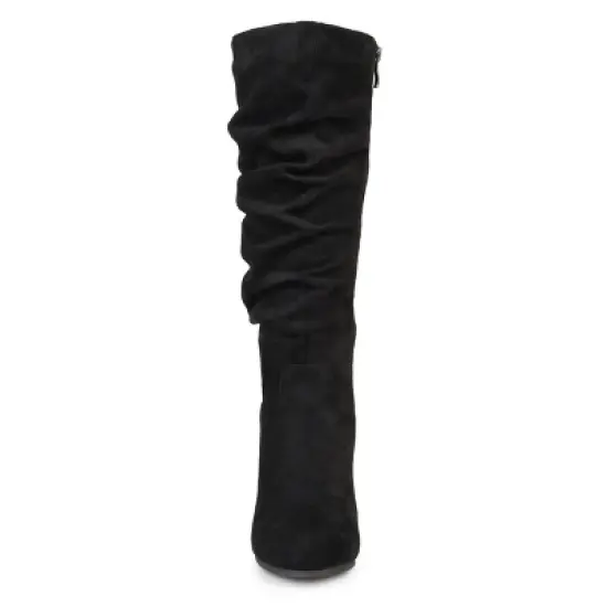 Journee Collection Womens Haze Wide Calf Wedge Knee High Boots image {5}
