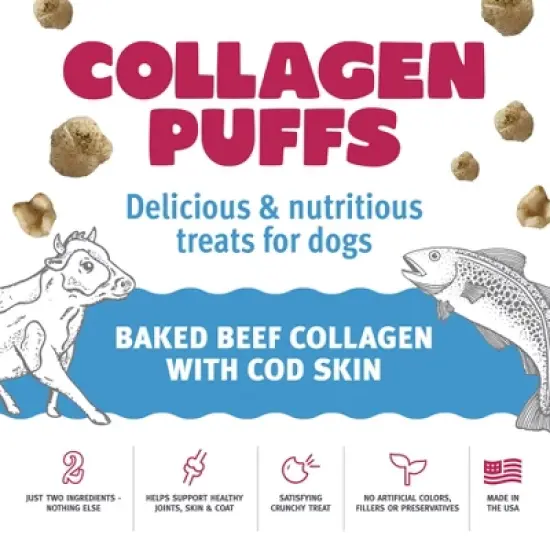 Icelandic+: Baked Beef Collagen w/ Cod Skin 2.5oz -  Treats For Med-Lg Dogs image {2}
