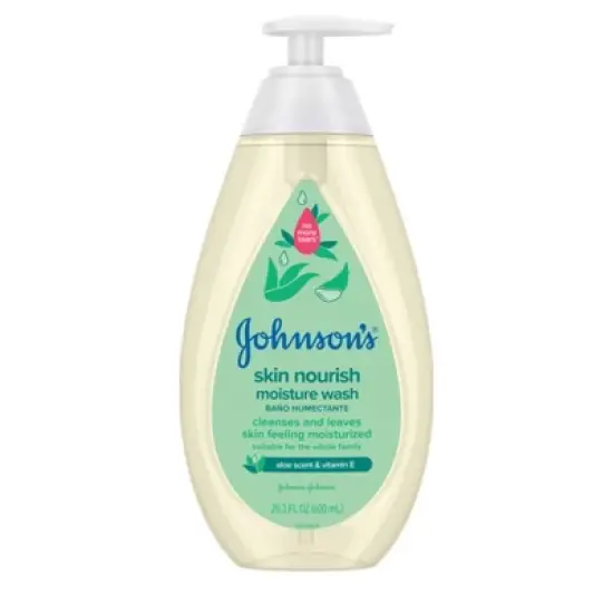 Johnson's Skin Nourishing Moisture Baby Body Wash, Aloe Scent & Vitamin E, Hypoallergenic - 20.3 fl oz image {8}