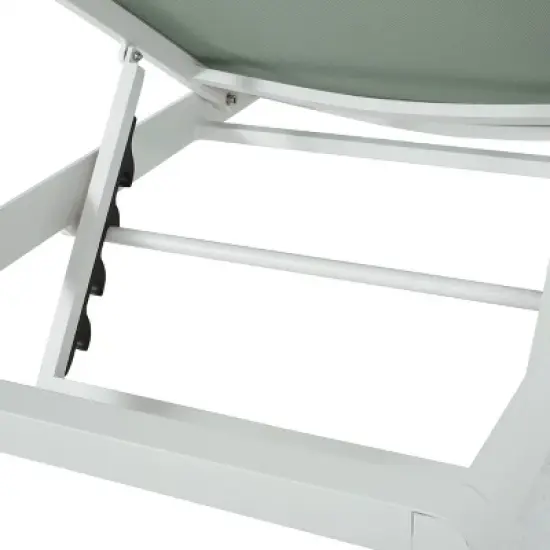 Cape Coral 2pk Outdoor Acacia Wood Chaise Lounges: Breathable Mesh, Adjustable, Wheels - Christopher Knight Home image {11}