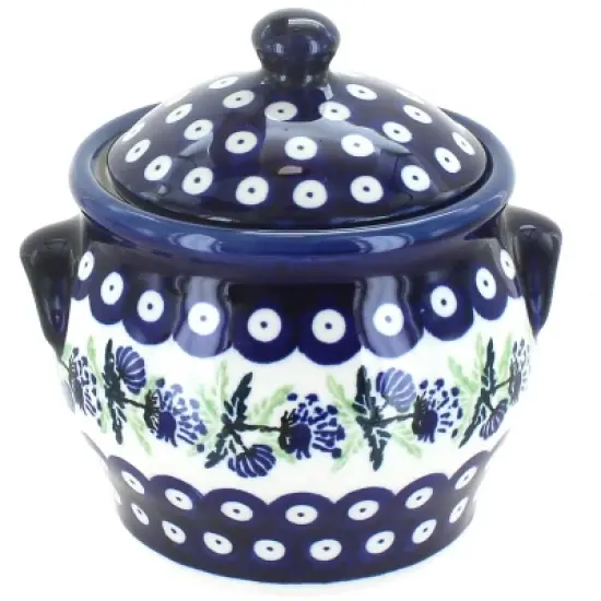 Blue Rose Polish Pottery 1096 Zaklady Small Canister image {10}