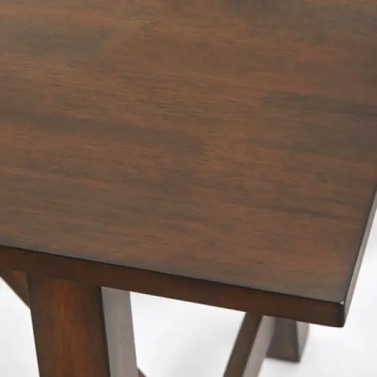 Davidson Modern Rectangular Farmhouse Dining Table Rustic Brown - Buylateral image {3}