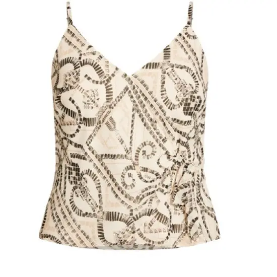 Women's Plus Size Exotic Tile Top - ivory | CITY CHIC image {2}