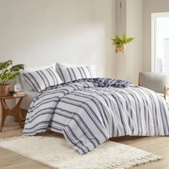 Intelligent Design 3pc Avery Striped Reversible Comforter & Sham Set image {6}