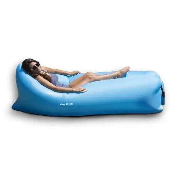 Pool Central 94" Inflatable Easy Breeze 1-Person Land or Water Air Sofa - Blue image {1}