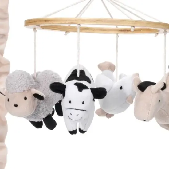 Lambs & Ivy Baby Farm Animals Musical Baby Crib Mobile Soother Toy image {1}