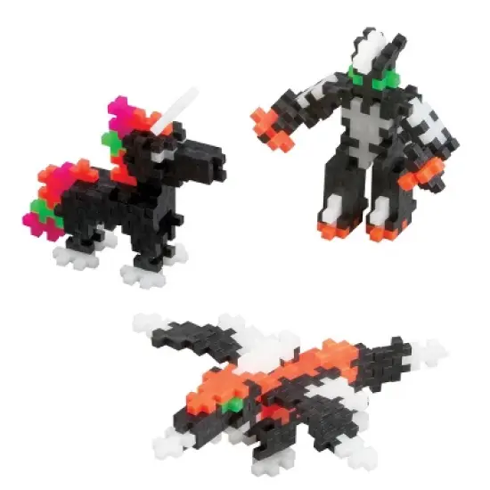 Plus-Plus Learn to Build Glow in the Dark Mix - STEM Building Set - 400 Pieces & Baseplate image {2}