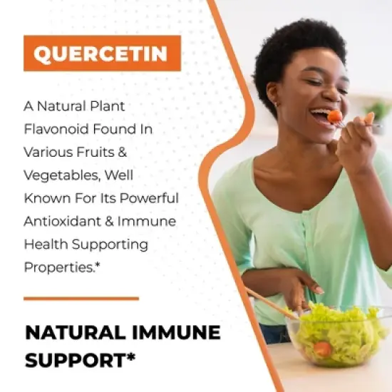 Sandhu's Quercetin 1000mg Per Serving Vegetarian Capsules for Men and Women, Supports Immune Health image {3}