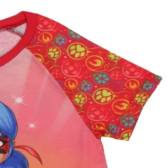 Miraculous: Tales of Ladybug & Cat Noir Girls' Nightgown Sleep Pajama Shirt Multicolored image {2}