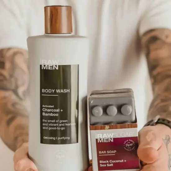 Raw Sugar Men's Body Wash - Charcoal + Bamboo - 25 fl oz image {3}