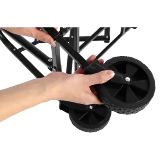 DOMETOUR Lightweight Folding Beach Wagon with Wheels - Heavy Duty Utility Cart for Grocery, Camping, Sports, Garden - Large Capacity - Army Green image {10}