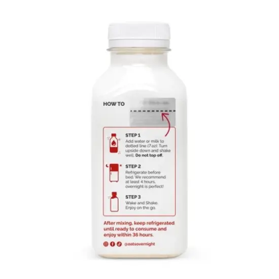 Oats Overnight Shake Strawberries and Cream - 2.2oz image {2}